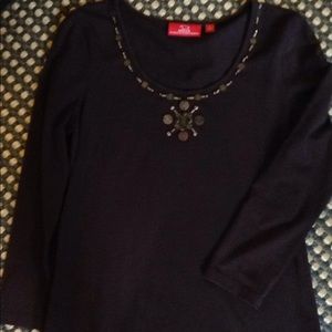 Oscar long sleeve brown top